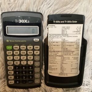 Texas Instruments TI-30Xa Scientific Calculator w/ Cover | Tested & Working
